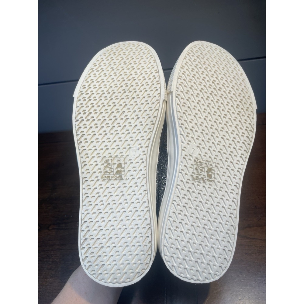 Vintage Havana Shoes Women 7 BRONZE BERTIE Glitter Sneaker Slip On Patches NWOB! - Picture 11 of 12